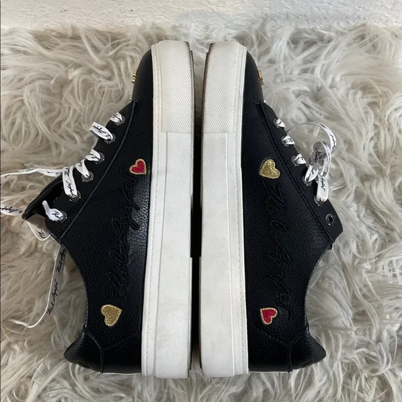 KARL LAGERFELD PARIS CATE PINS LACE UP LEATHER SNEAKER SIZE 7 - Picture 9 of 14